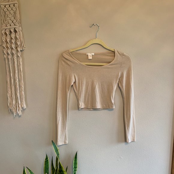 Tan Crop Top - Picture 1 of 3
